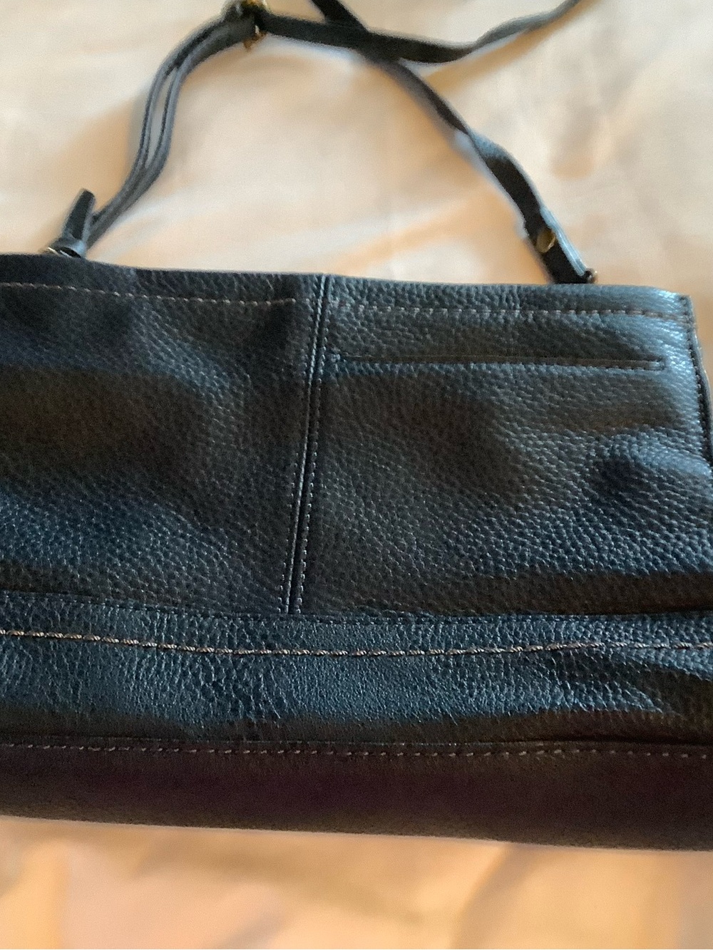 The Sak Blue Pebbled Leather Shoulder Crossbody - Picture 3 of 9